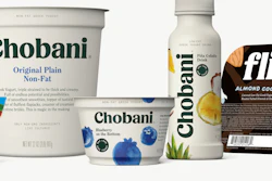 Chobani yogurt product lineup including smooth yogurt, plain non-fat, blueberry, Chobani drink, flip snack, and strawberry varieties