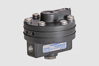 Controlair Type 625 pneumatic volume booster with threaded ports and adjustment valves