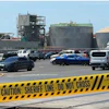 Damage is seen at Nippon Dynawave Packaging Co., after a tank containing hazardous liquid imploded, on Tuesday, May 26, 2026, in Longview, Wash.