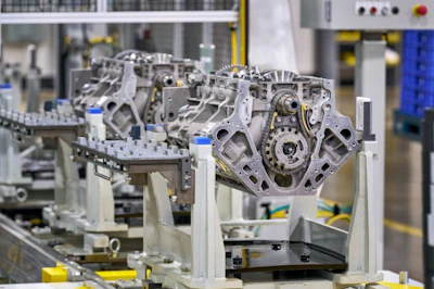 All-new Gen-6 6.6L V8 continues down assembly line at GM's Flint Engine Operations.