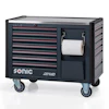Sonic S19 black rolling tool chest with multiple drawers and paper towel holder
