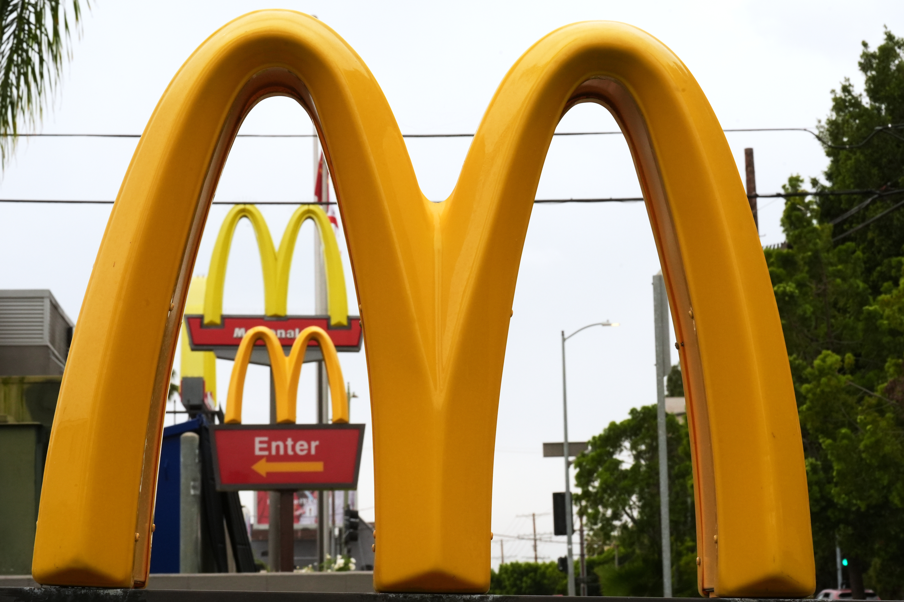 McDonald's signs in Los Angeles, March 31, 2026.