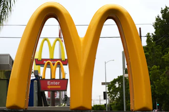 McDonald's signs in Los Angeles, March 31, 2026.