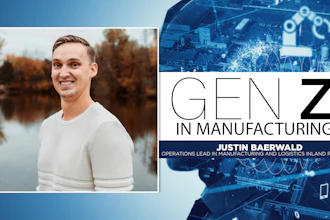 Justin Baerwald, Operations Lead in Manufacturing and Logistics Inland Packaging, featured in Gen Z in Manufacturing profile