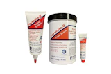 Fluoramics Formula 8 thread sealant products in three sizes: tube, jar, and small applicator tube