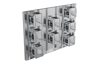 Modular electrical panel assembly with multiple circuit breaker components mounted on metal frame