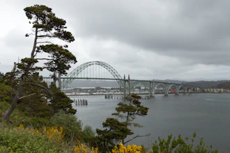 View of the Yaquina Bay Bridge in Newport, Ore.