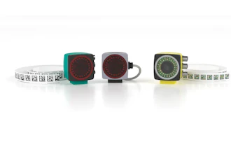 Three colorful retro-style measuring tapes in teal, gray, and yellow-green with white measurement scales displayed against a white background
