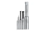Sandvik precision cutting tools and end mills arranged in ascending size order