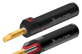 Two Walther soldering irons with black handles, gold tips, and red accents displayed side by side
